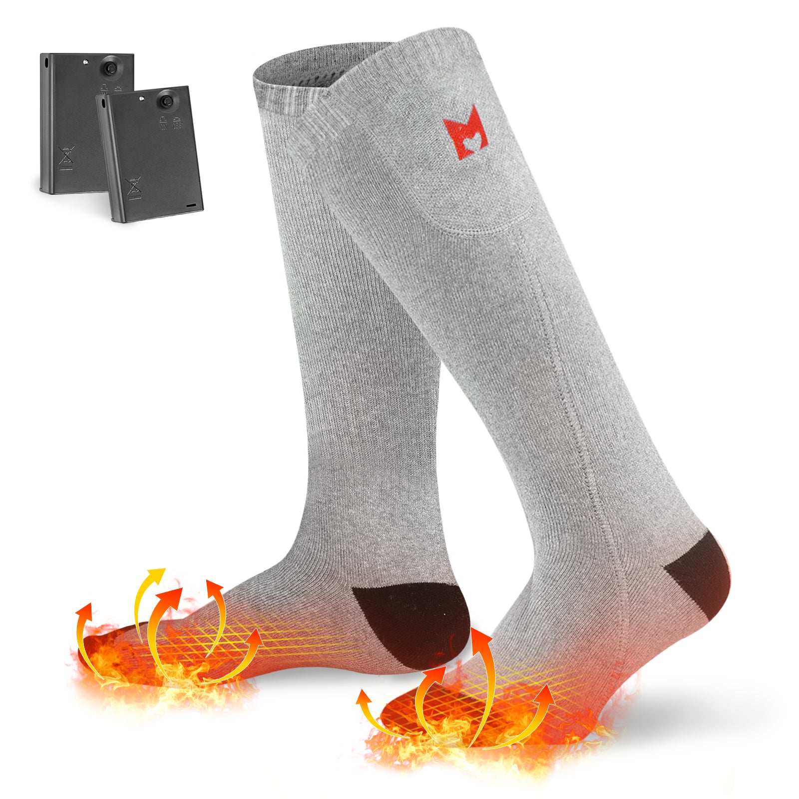 Battery Heated Socks（Gray）