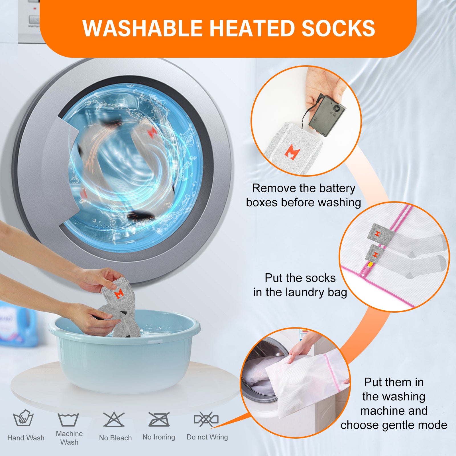 Battery Heated Socks（Gray）