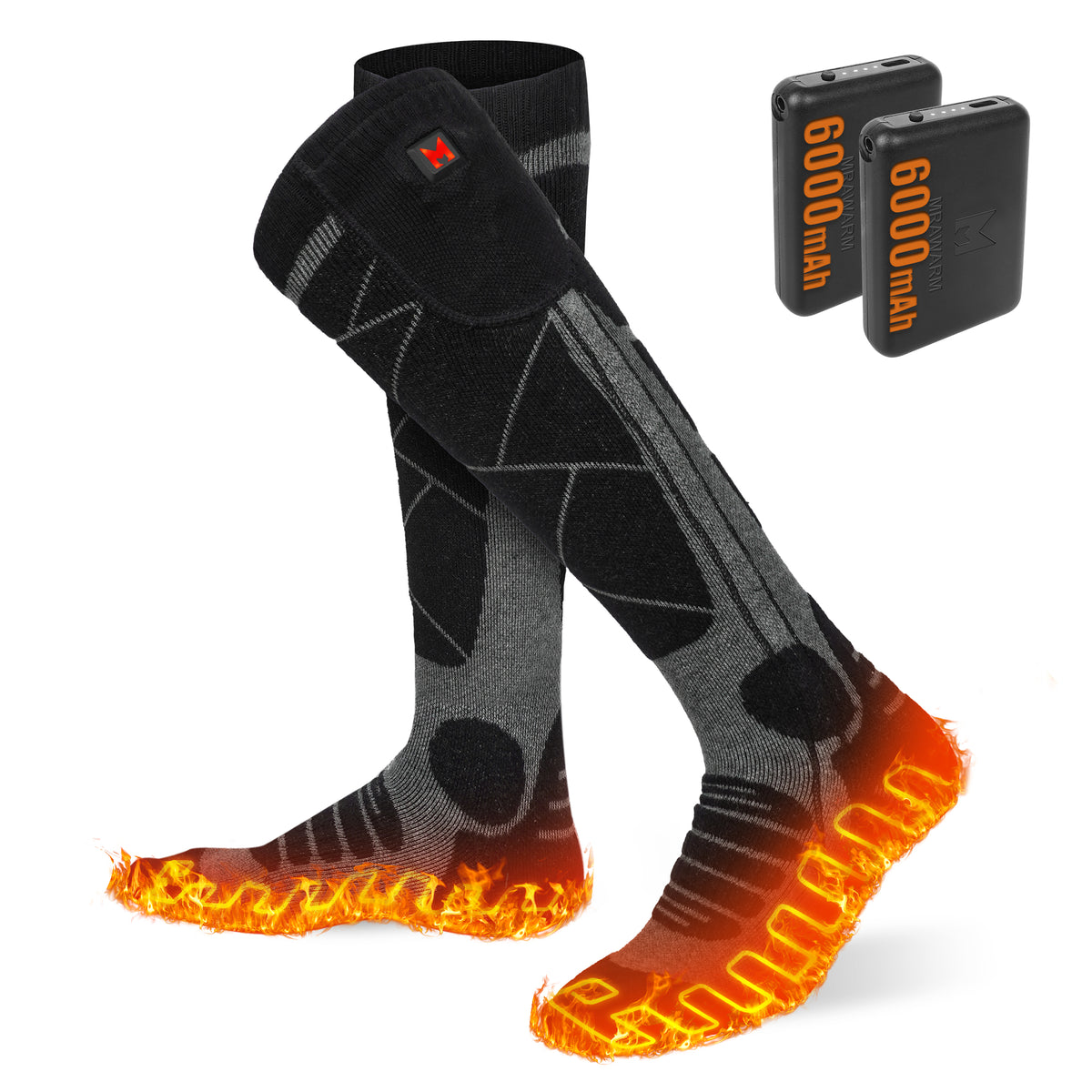 2026 MRAWARM Heated Socks – Gray