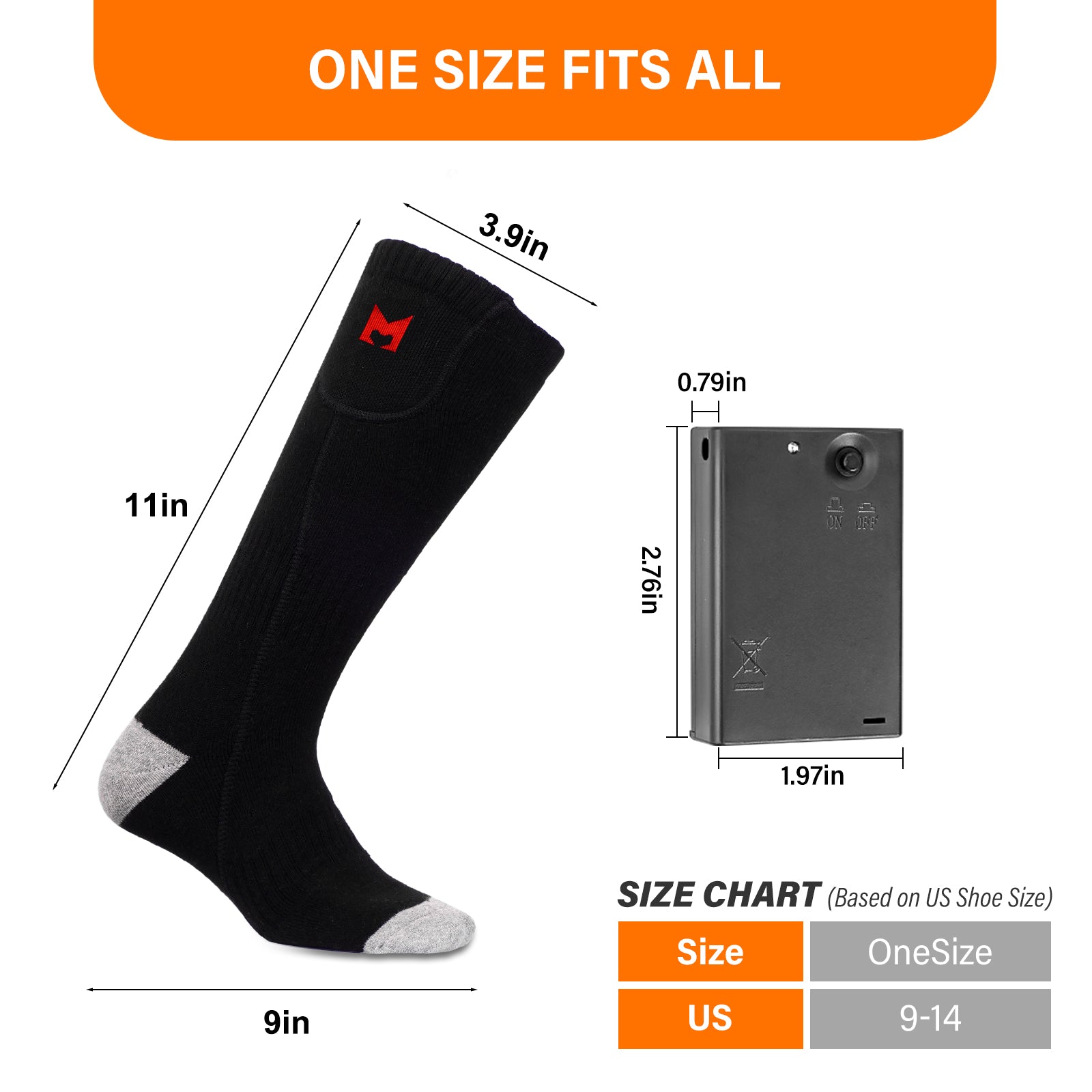 Battery Heated Socks（Black）