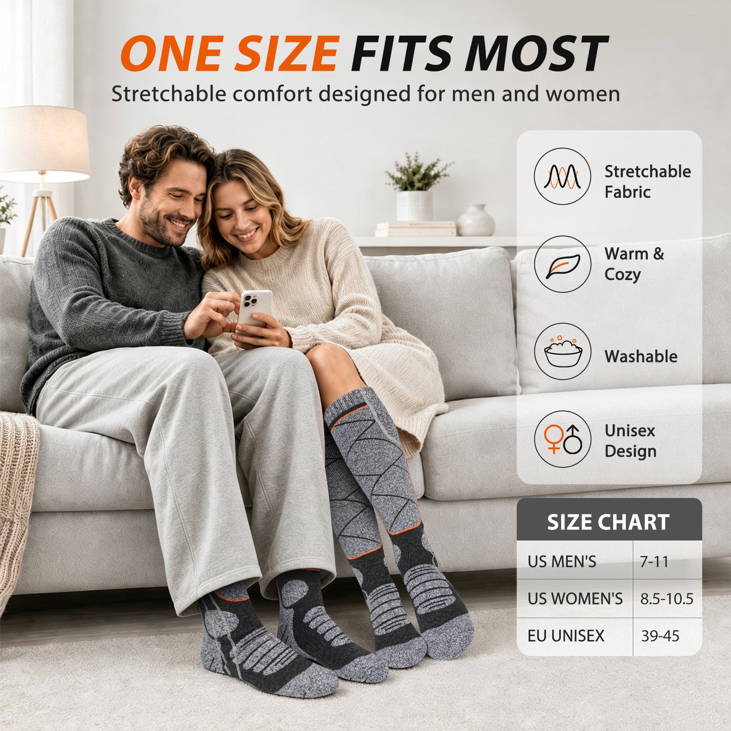 2026 Heated Socks-Gray