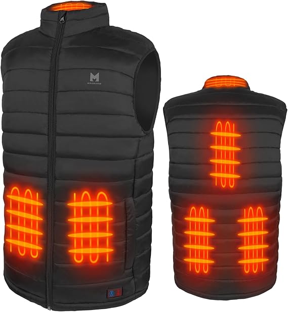 Heated Vest, Lightweight Electric Heated Vest for Men Women 6 Heating Zone 3 Temperature Heating Vest