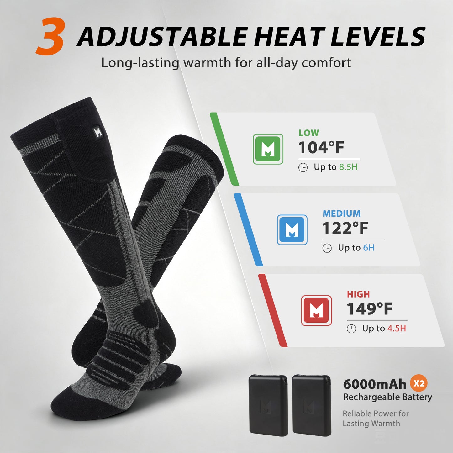 2026 Heated Socks-Gray